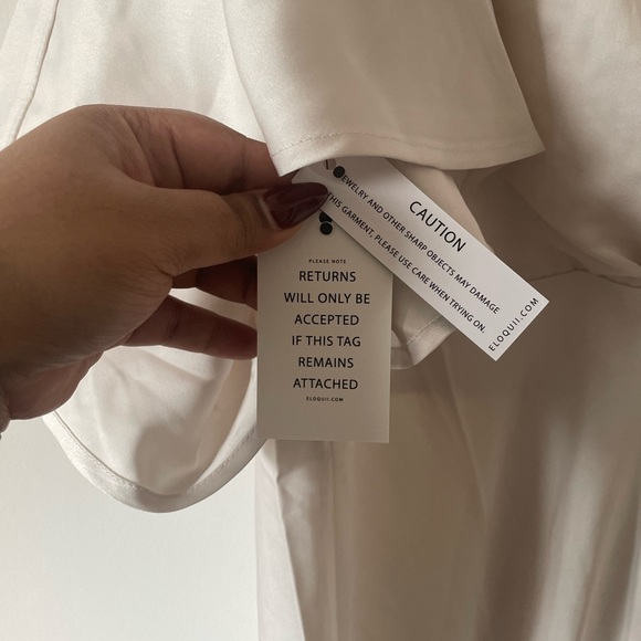 ELOQUII Bridal Kimono Sleeve Maxi Dress - Picture 6 of 7